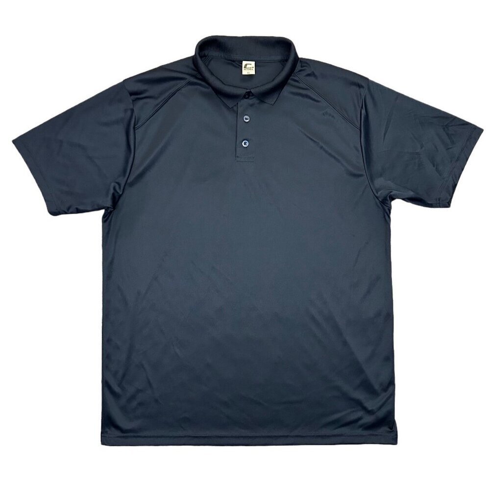 C2 Sport Men's Polo Shirt Size XL Navy Short Sleeves Collared Polyester GUC